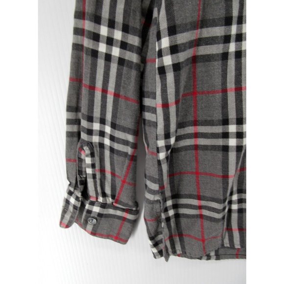 Foxcroft Shirt 8 Button Up Flannel Plaid Preppy Outdoor Collared Y2K - Picture 8 of 10